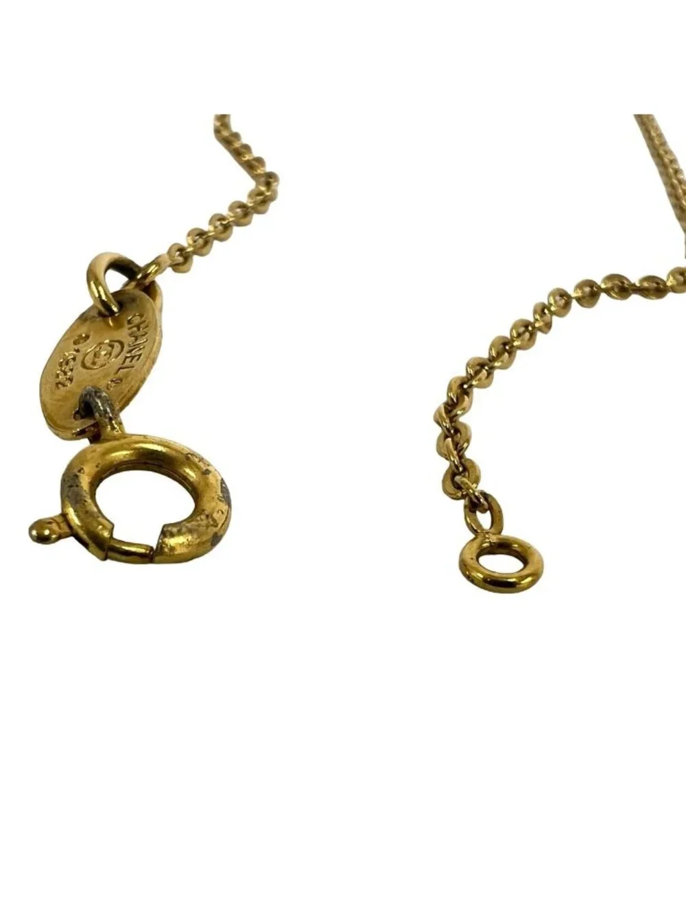 Chanel Vintage CC Logo Chain Necklace Gold